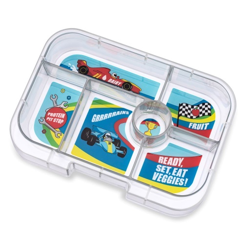 Yumbox Extra Tray for Classic Yumbox (6 compartments) - Race Cars